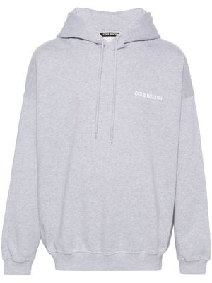 COLE BUXTON logo-print cotton hoodie - Grey
