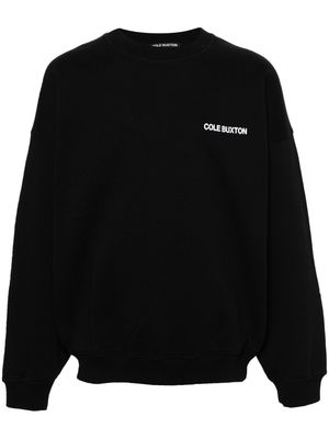COLE BUXTON logo-print cotton sweatshirt - Black