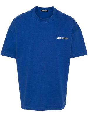 COLE BUXTON logo-print cotton T-shirt - Blue