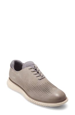 Cole Haan 2.ZeroGrand Laser Wing Derby in Dove Nubuck /Ivory 