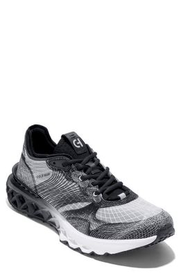 Cole Haan 5.Zerogrand Embrostitch Running Shoe in Black/Gray Pinstripe/Optic