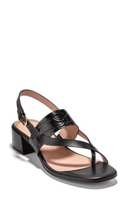 Cole Haan Anica Lux Slingback Sandal in Black Leather