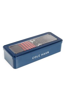 Cole Haan Assorted 4-Pack Fair Isle Stripe Dress Socks Gift Box in Black
