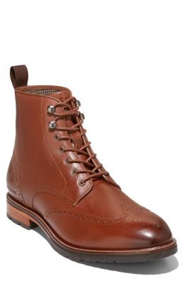 Cole Haan Berkshire Lug Wingtip Boot in Ch Dark Sequoia/Natural Wr