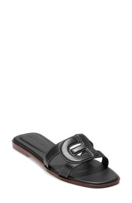 Cole Haan Chrisee Slide Sandal in Black Leather