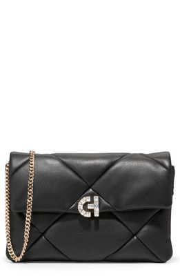 Cole Haan Crystal Quilted Leather Clutch in Black