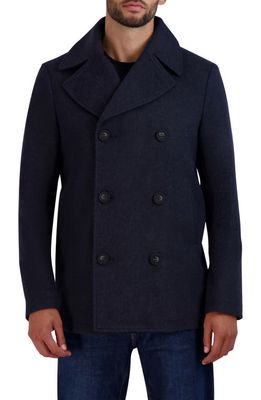 Cole Haan Double Breasted Peacoat in Navy