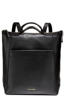 Cole Haan Grand Ambition Leather Convertible Backpack in Black