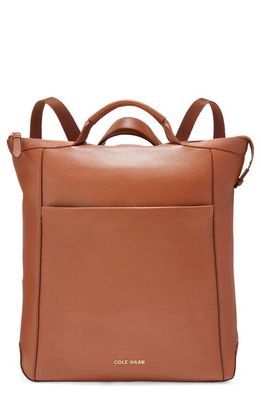 Cole Haan Grand Ambition Leather Convertible Backpack in British Tan