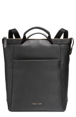 Cole Haan Grand Ambition Small Leather Convertible Backpack in Black