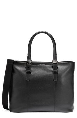Cole Haan Grand Series Triboro Leather Tote in Black