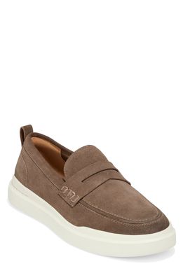 Cole Haan GrandPro Ralley Penny Loafer in Riverstone Suede/Birch