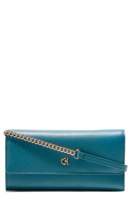 Cole Haan Leather Wallet on a Chain in Ink Blue
