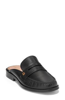 Cole Haan Lux Pinch Penny Loafer Mule in Black Ltr