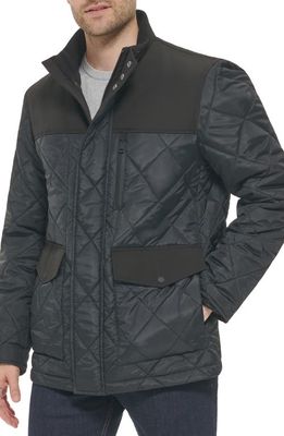Cole Haan Quilted Barn Jacket in Black