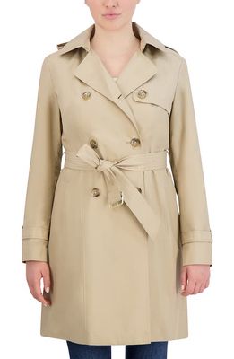 Cole Haan Signature Hooded Trench Coat in Khaki