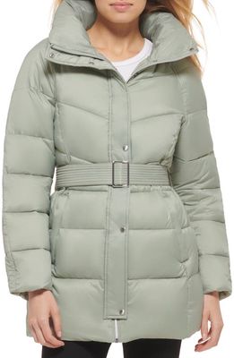 Cole Haan Signature Oyster Belted Water Resistant Jacket in Sage
