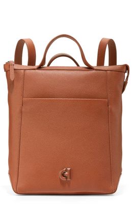 Cole Haan Small Grand Ambition Leather Convertible Luxe Backpack in New British Tan