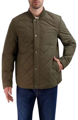 Cole Haan Water Resistant Diamond Quilted Jacket in Olive