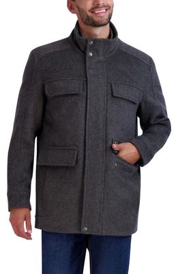 Cole Haan Wool Blend Field Coat in Grey