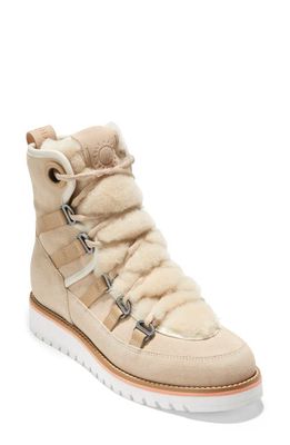 Cole Haan ZeroGrand Luxe Water Resistant Hiker Boot in Wr Ch Oat/Birch/Ivory