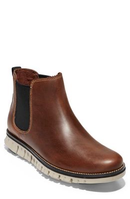 Cole Haan ZerøGrand Waterproof Chelsea Boot in Bourbon Leather/Hawthorn