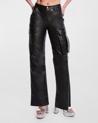 Cole Upcycled Leather Cargo Pants