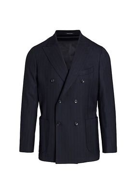 COLLECTION Pinstriped Double-Breasted Sport Coat