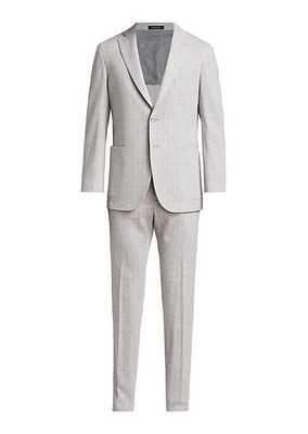 COLLECTION Pinstriped Wool-Cotton Suit