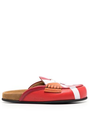 college colour-block 20mm slippers - Red