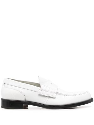 college debossed-logo loafers - White