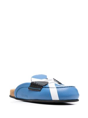 college penny-loafer slip-on mules - Blue