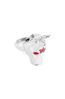 Collina Strada Baby Pony Ring in Silver Pink