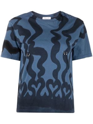 Collina Strada embellished short-sleeved T-shirt - Blue