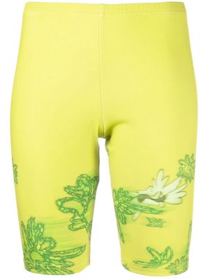 Collina Strada floral print cycling leggings - Green