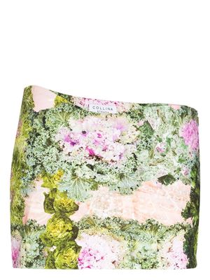 Collina Strada floral-print miniskirt - Green