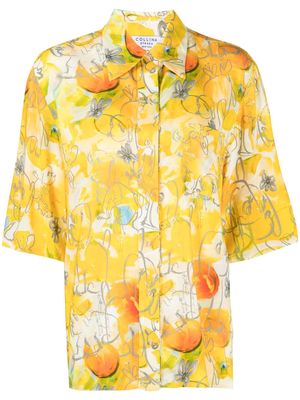 Collina Strada floral short-sleeve shirt - Yellow