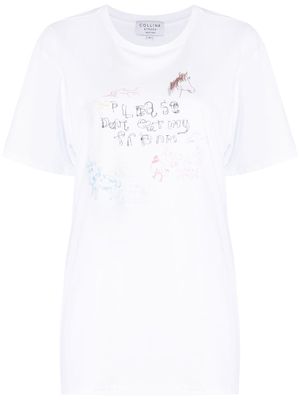 Collina Strada graphic-print organic cotton T-shirt - White