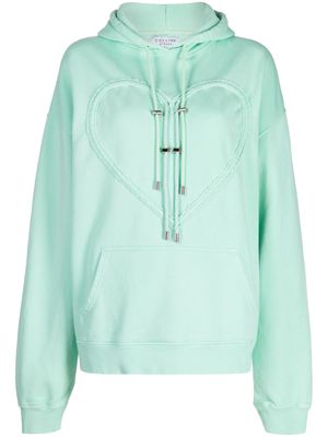 Collina Strada Heart cotton hoodie - Green
