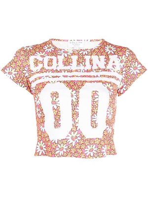 Collina Strada logo-print short-sleeve T-shirt - Pink