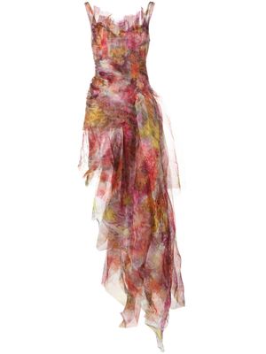 Collina Strada Meadowsweet abstract-print silk dress - Pink