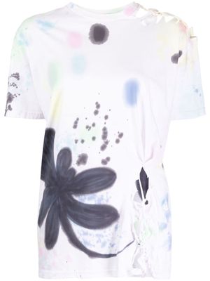 Collina Strada Nash hand-painted cut-out T-shirt - White