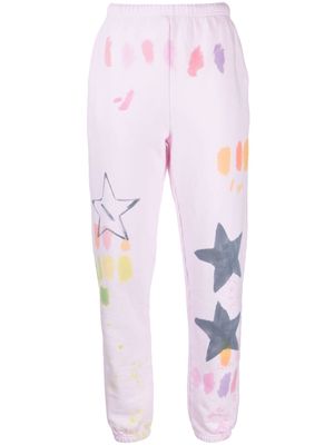 Collina Strada star-print cotton track pants - Pink