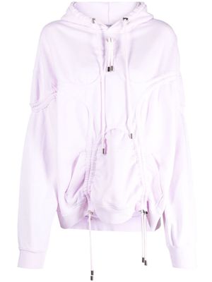 Collina Strada Star ruched cotton hoodie - Pink