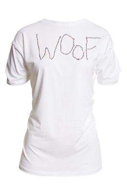 Collina Strada Star Trail Rhinestone Embellished Organic Cotton T-Shirt in Woof