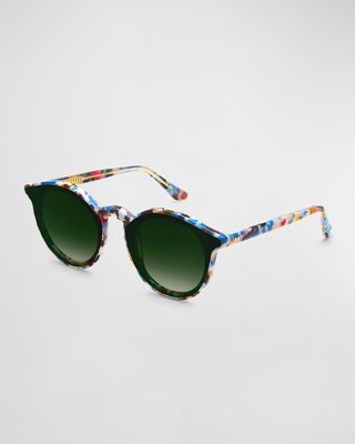 Collins Nylon Santorini Acetate Round Sunglasses
