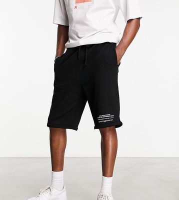 COLLUSION 2 in 1 sweatpants/shorts in black-Gray