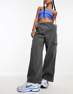 COLLUSION cargo pants in grunge gray