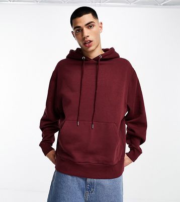 COLLUSION Hoodie in burgundy-Red