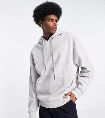 COLLUSION hoodie in gray marl